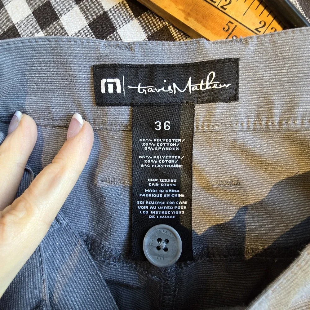 Travis Mathew Pants Mens 36 x33 Gray Chino Stretch Golf Casual Pockets (38×32.5) - Picture 11 of 15